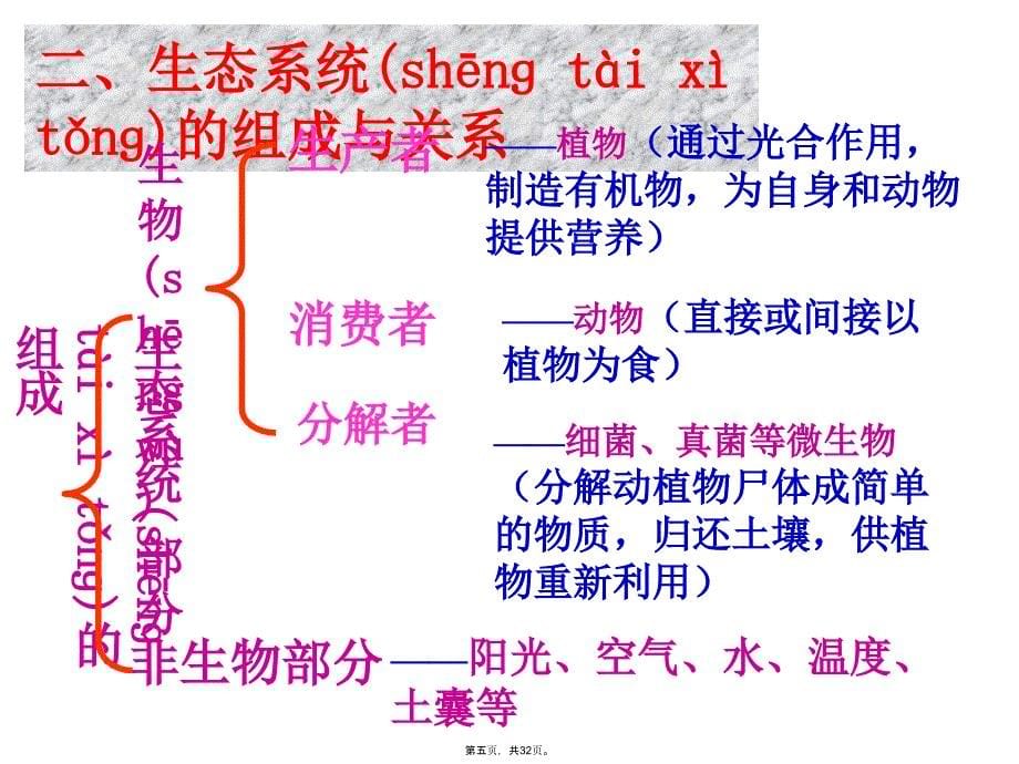 人教版七年级生物生物与环境组成生态系统教学提纲_第5页