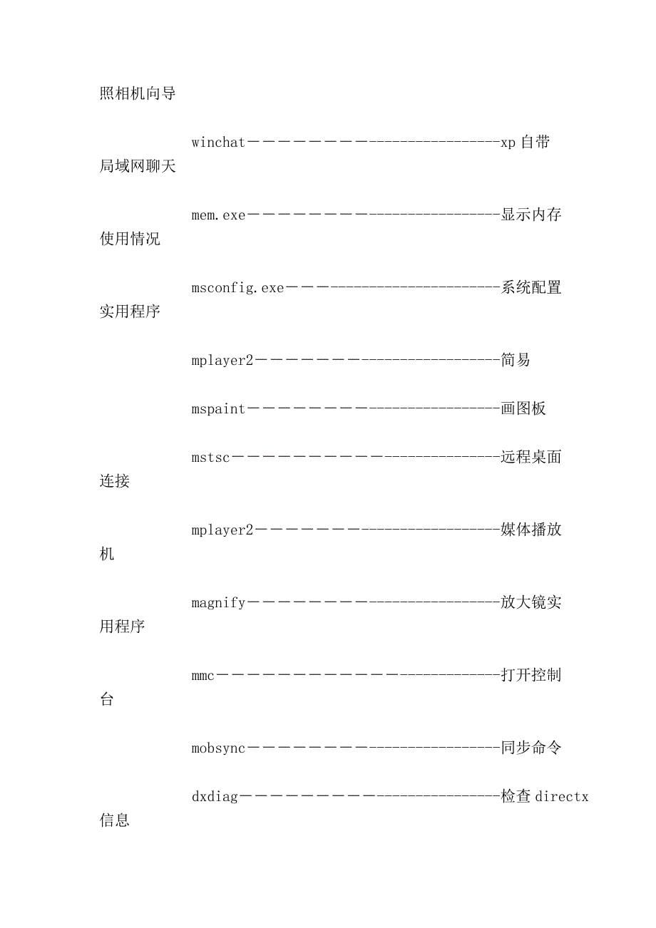 开始→运行→输入的命集锦.doc_第5页