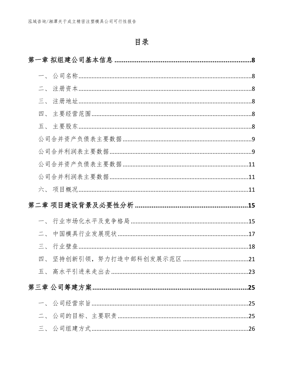 湘潭关于成立精密注塑模具公司可行性报告参考模板_第2页