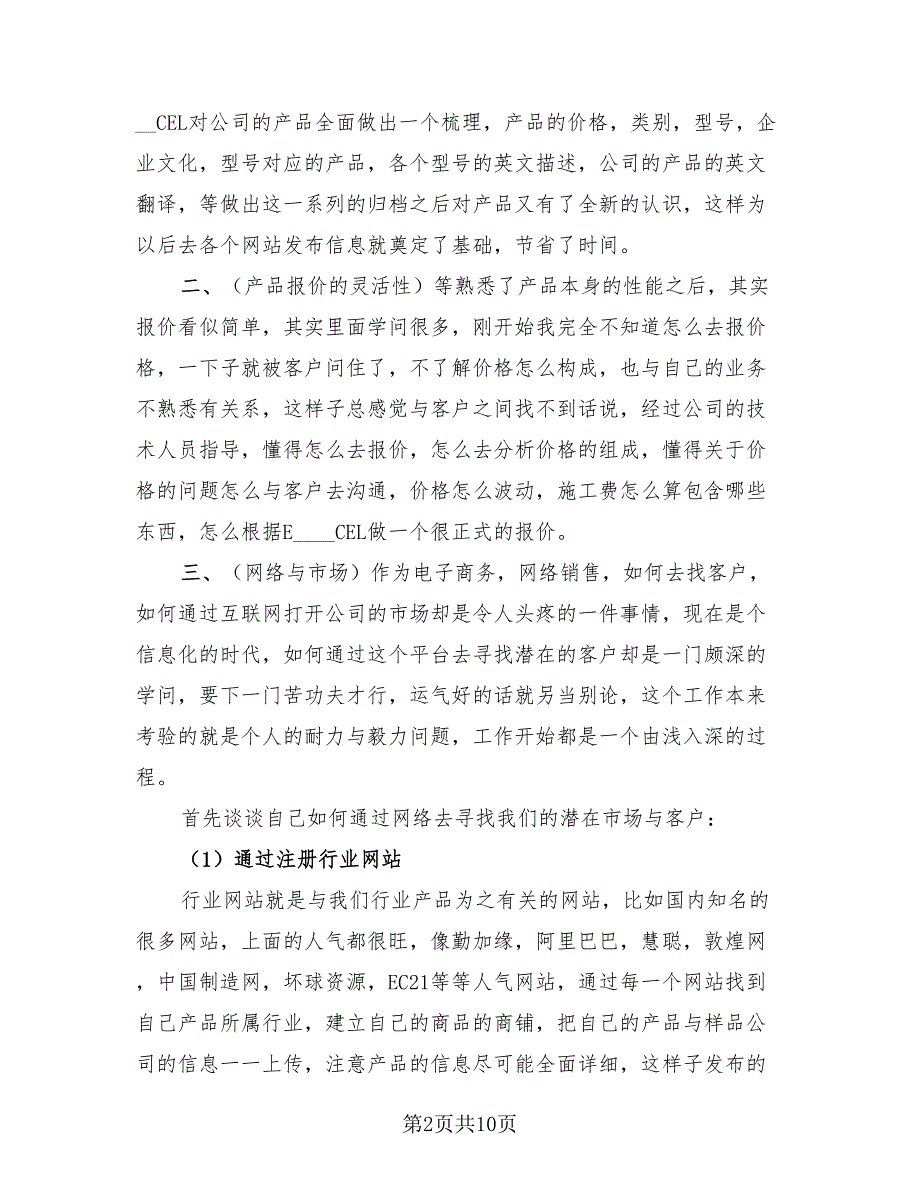 电子商务年终总结报告范文（2篇）.doc_第2页