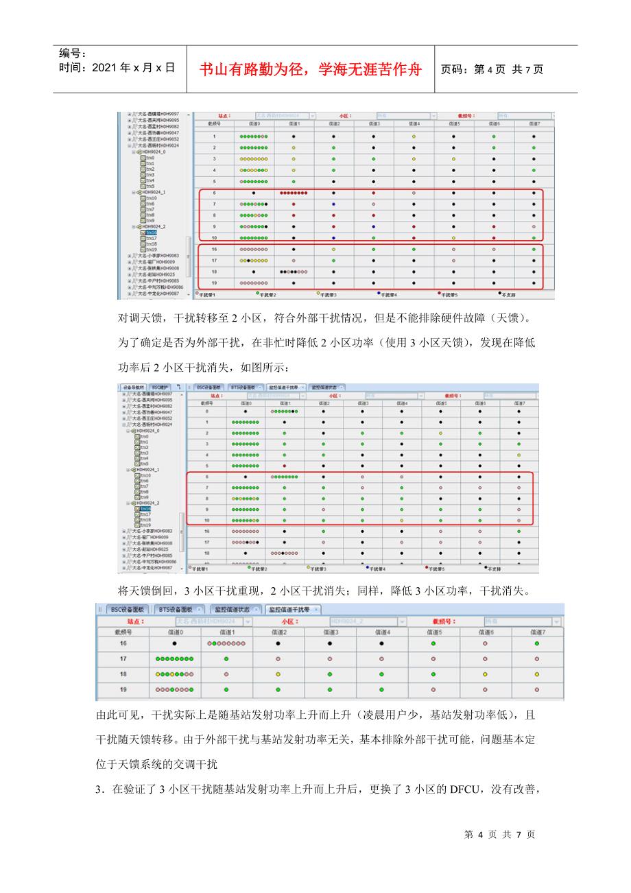 基站上行干扰导致BSC内入切换成功率低处理建议_第4页