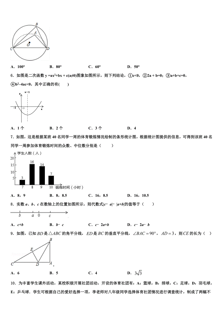 贺州市重点中学2023学年中考数学对点突破模拟试卷(含答案解析）.doc_第2页