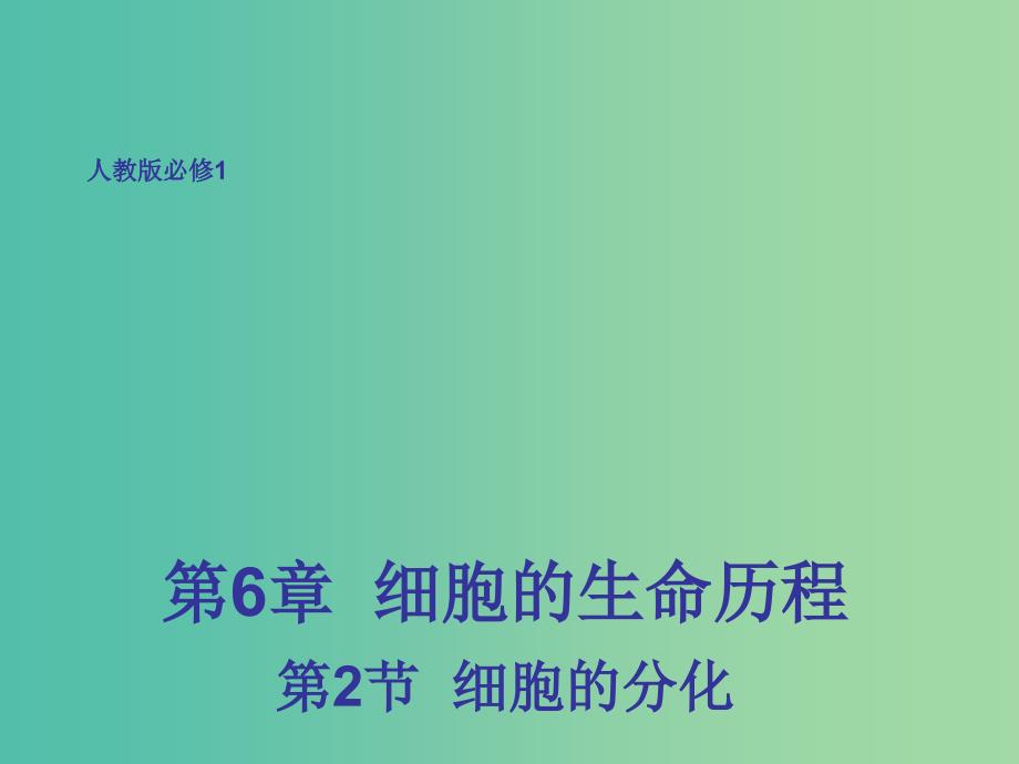 高中生物 6.2 细胞的分化课件 新人教版必修1.ppt_第1页