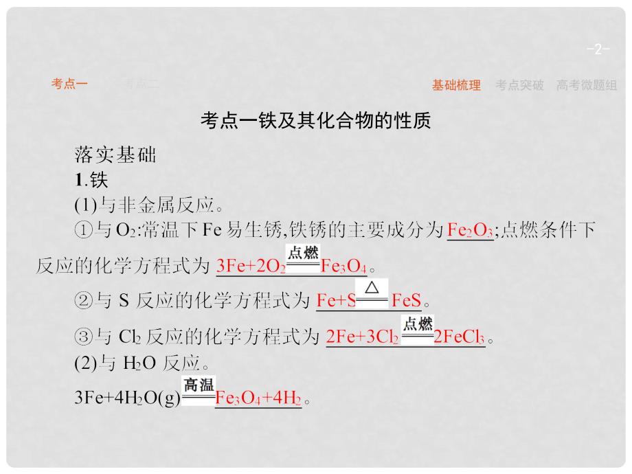 高优指导（天津专用）高考化学一轮复习 4.3 铁及其重要化合物课件_第2页