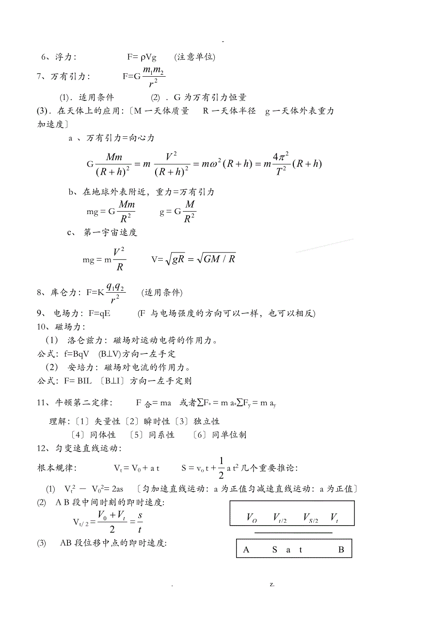 物理公式大全_第2页