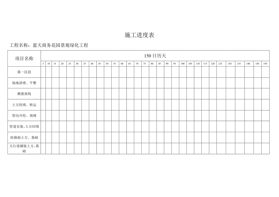 施工进度计划表-绿化工程_第1页