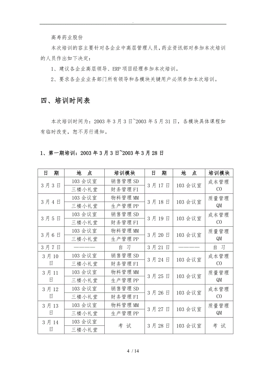 广药集团ERP培训计划_第4页