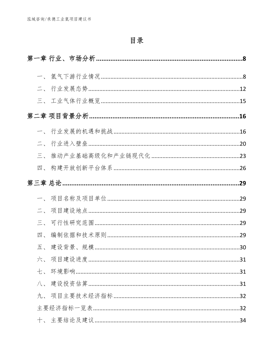 承德工业氢项目建议书（模板）_第2页