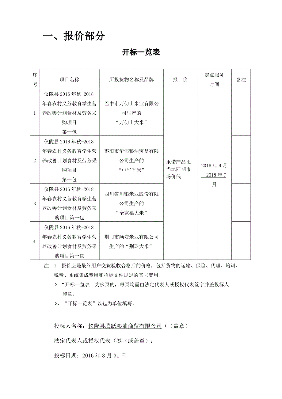 26食品投标文件（大米）（天选打工人）.docx_第2页