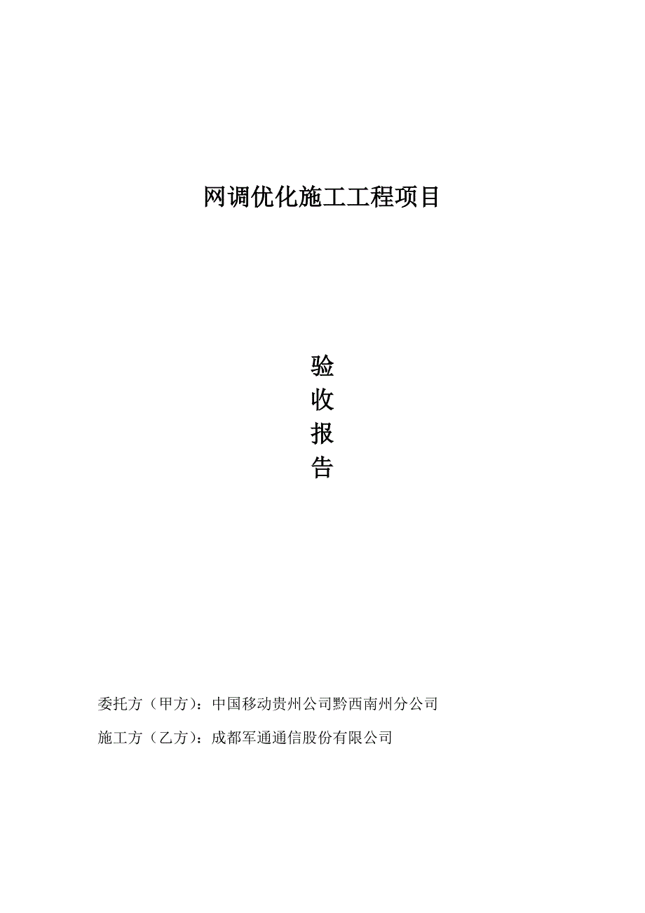 网调优化施工工程项目验收报告_第1页