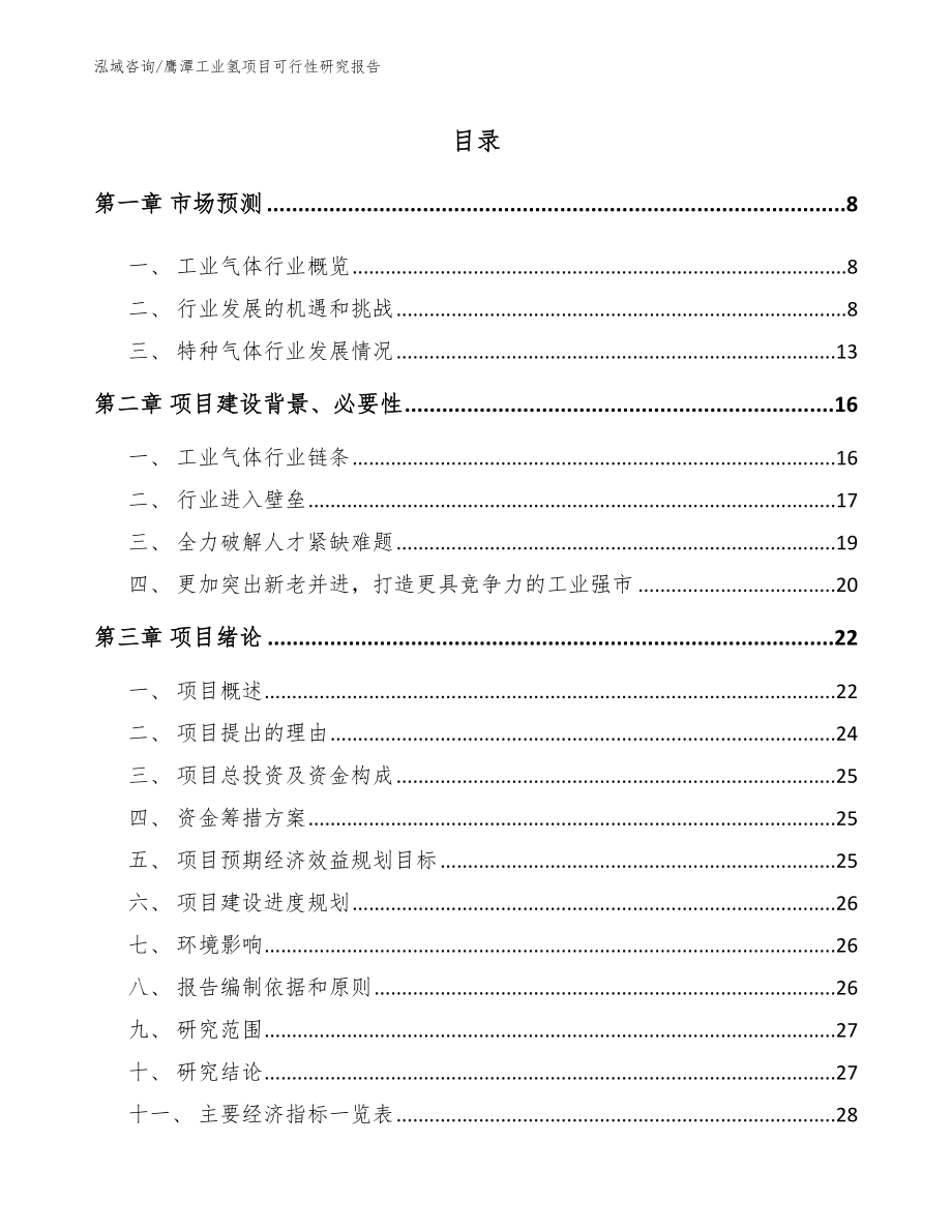 鹰潭工业氢项目可行性研究报告【模板范文】_第2页