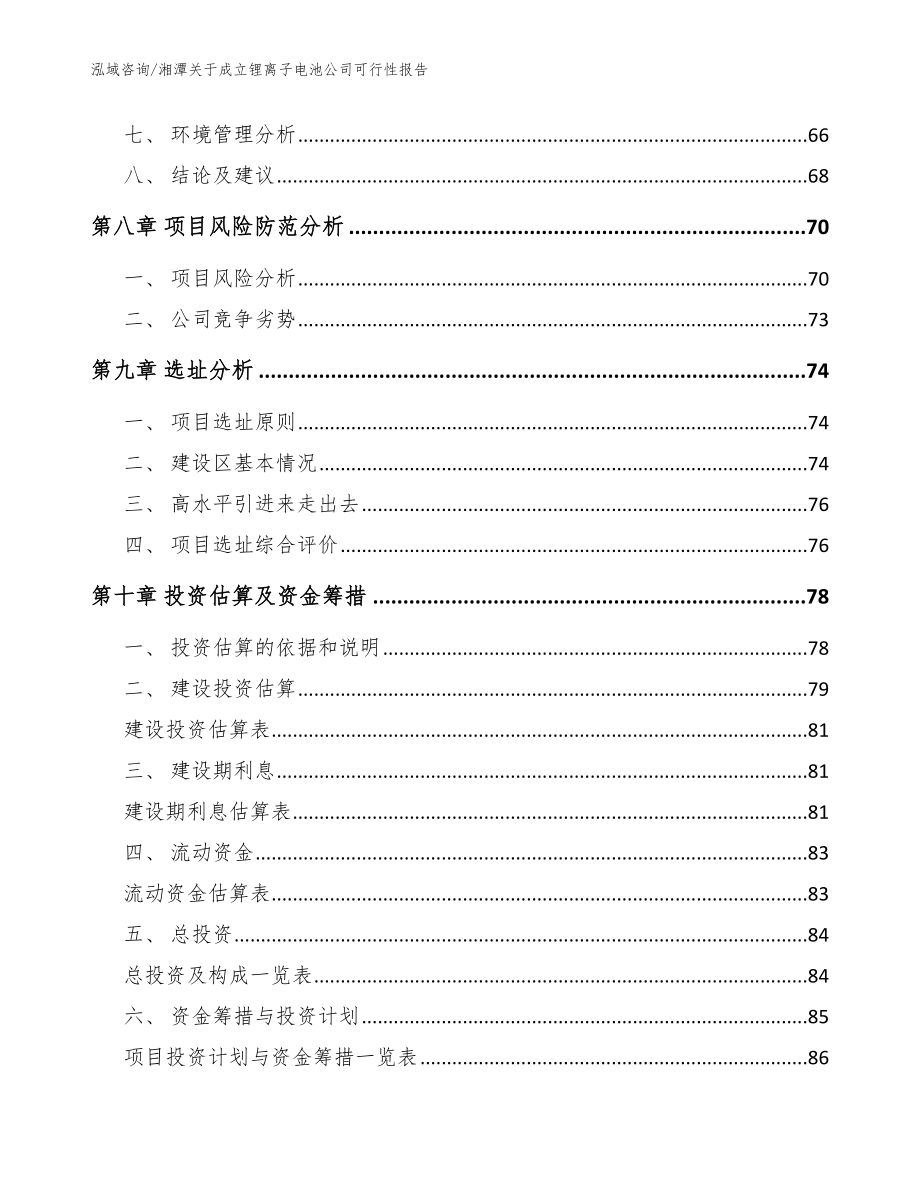 湘潭关于成立锂离子电池公司可行性报告【范文】_第4页