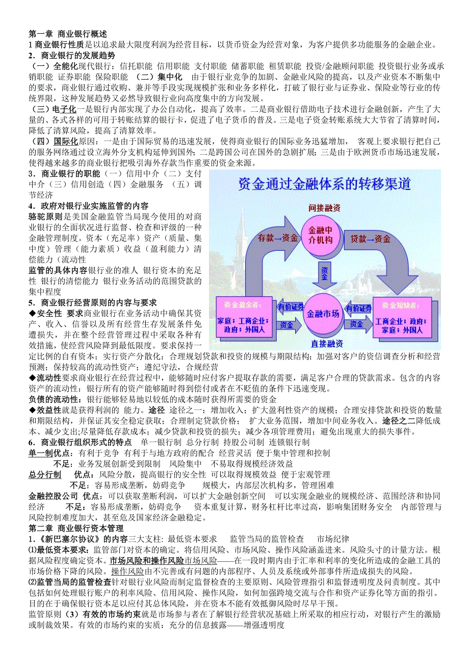 商业银行经营管理复习要点重中之重(整理版)_第1页