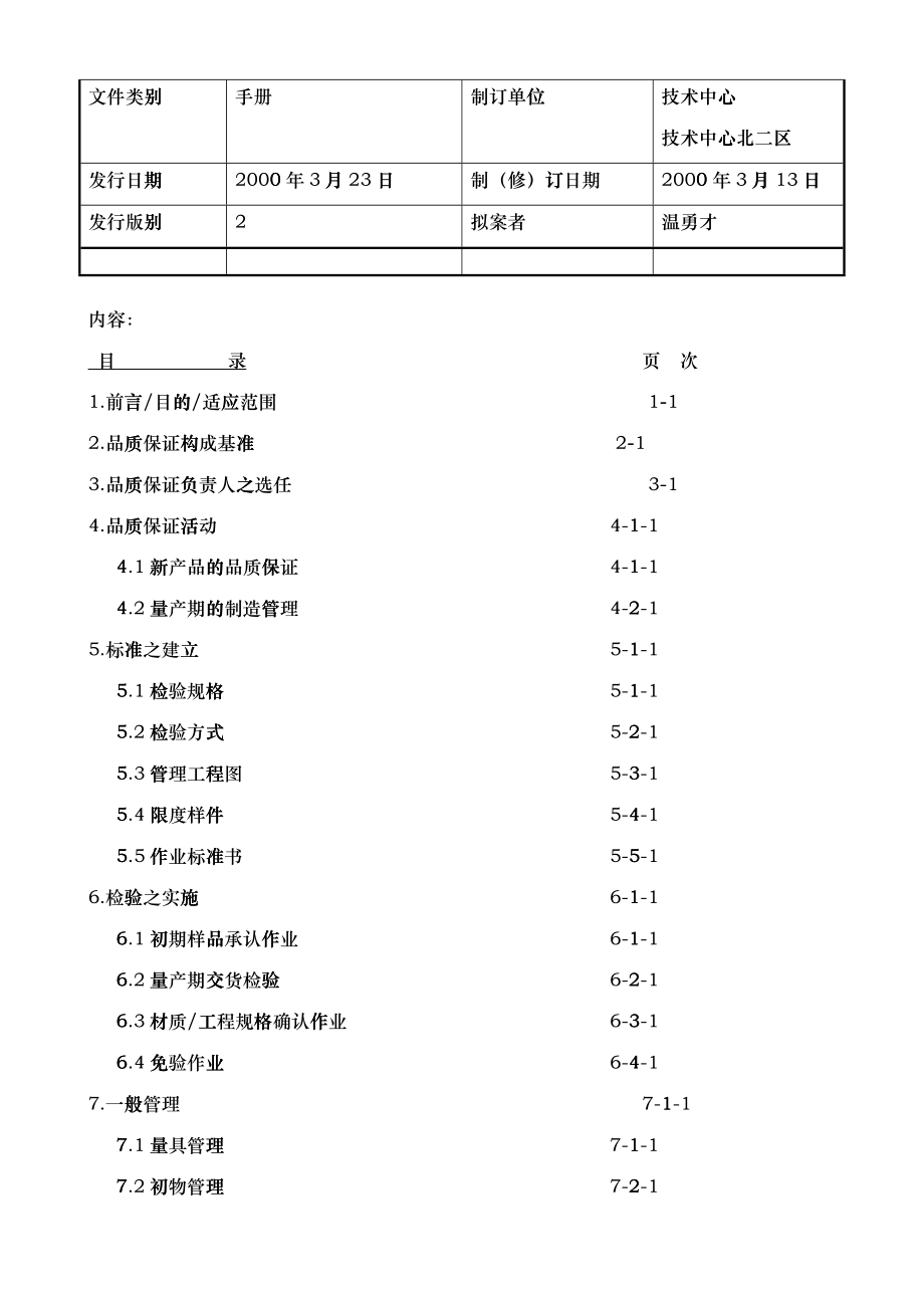 广州XX汽车有限公司协力厂商品质保证手册（DOC 149）(1)_第4页