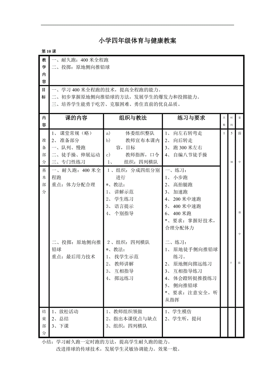 小学四年级体育与健康教9_第1页