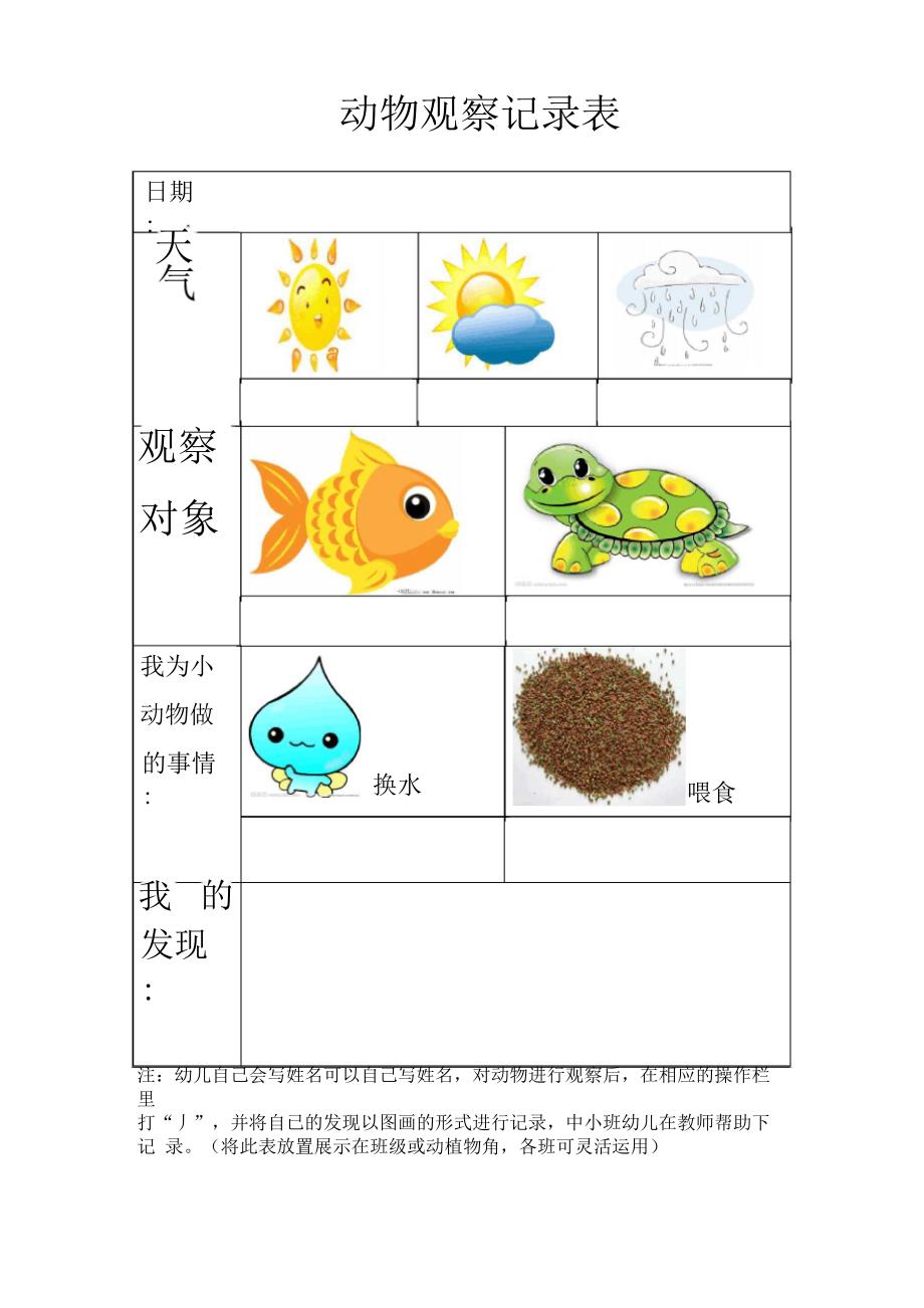 动物观察记录_第1页