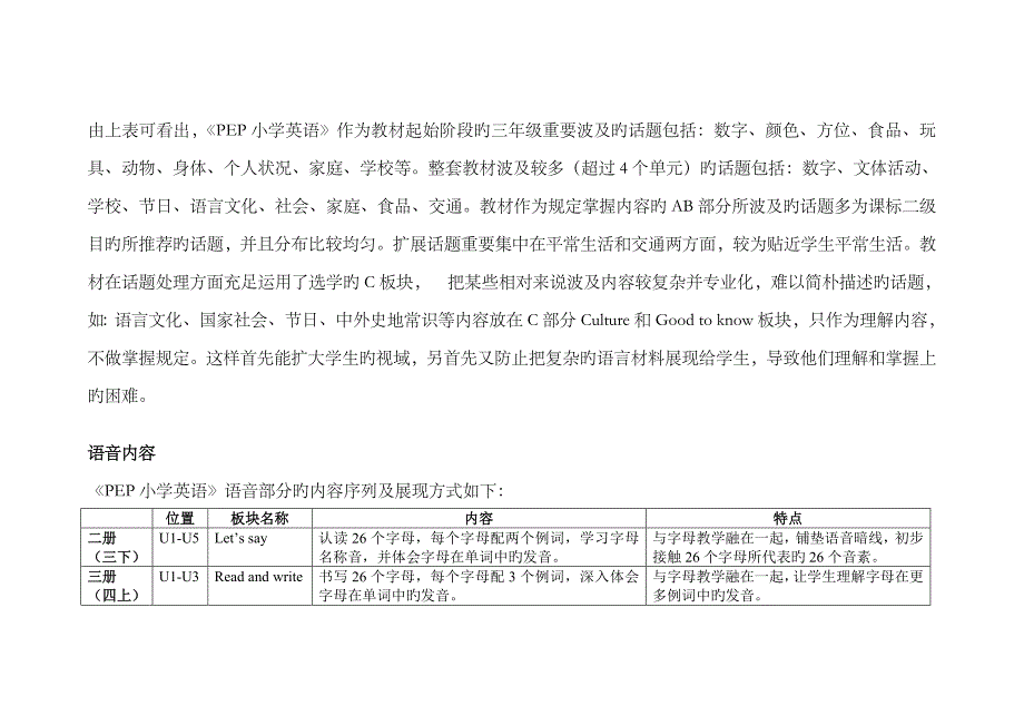 2023年PEP小学英语全套教材分析_第3页