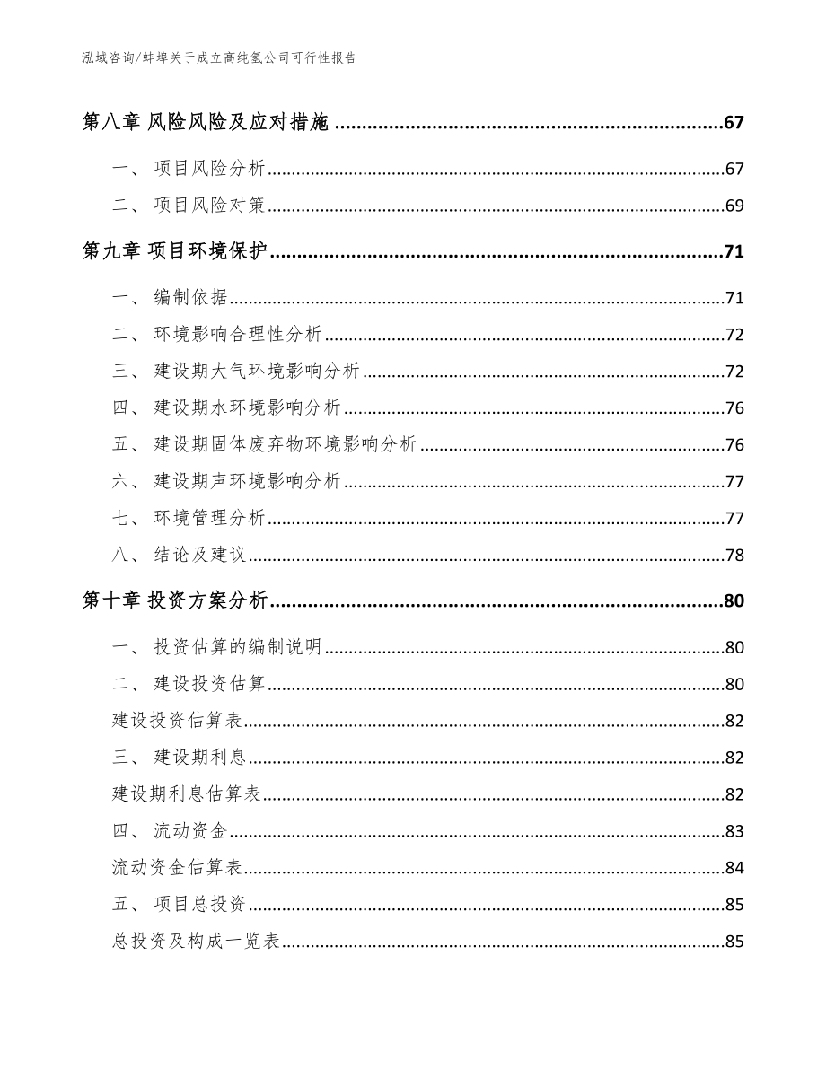 蚌埠关于成立高纯氢公司可行性报告_第4页