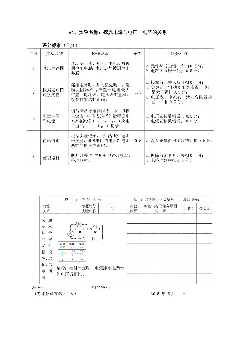 理化实验操作考试评分标准_第4页