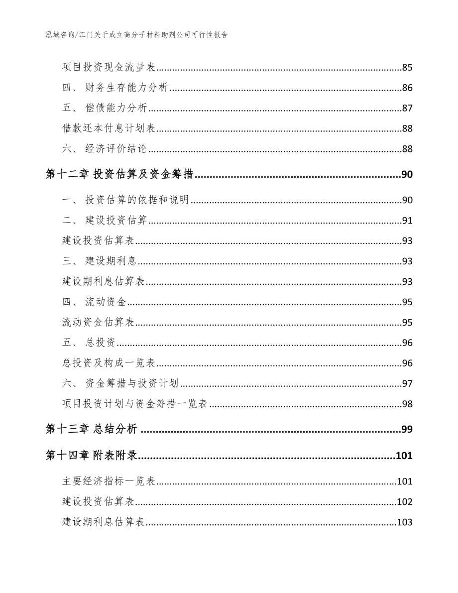 江门关于成立高分子材料助剂公司可行性报告_模板参考_第5页