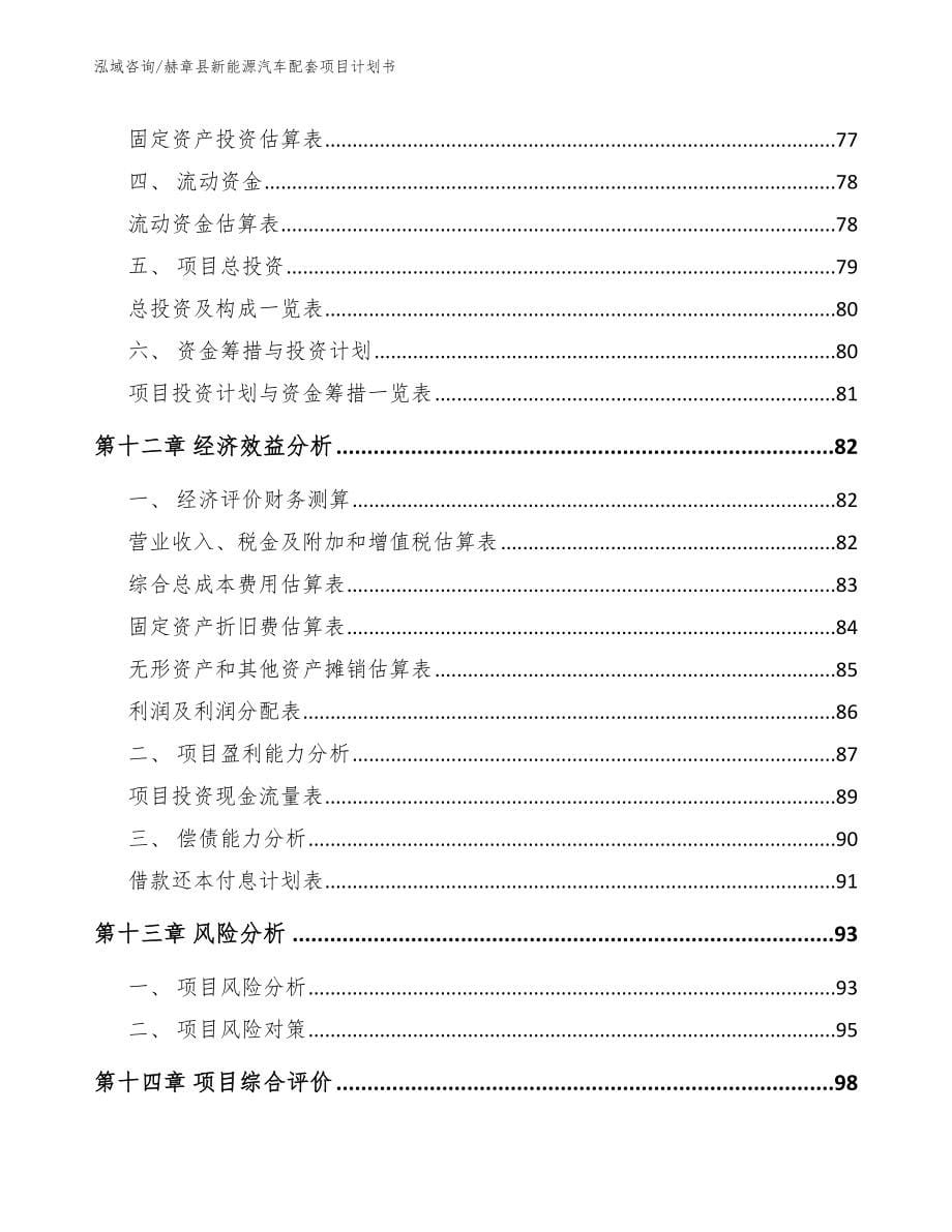 赫章县新能源汽车配套项目计划书_第5页