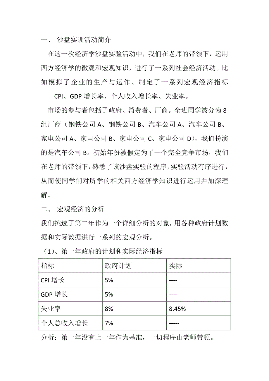 汽车B经济学沙盘实验报告_第2页