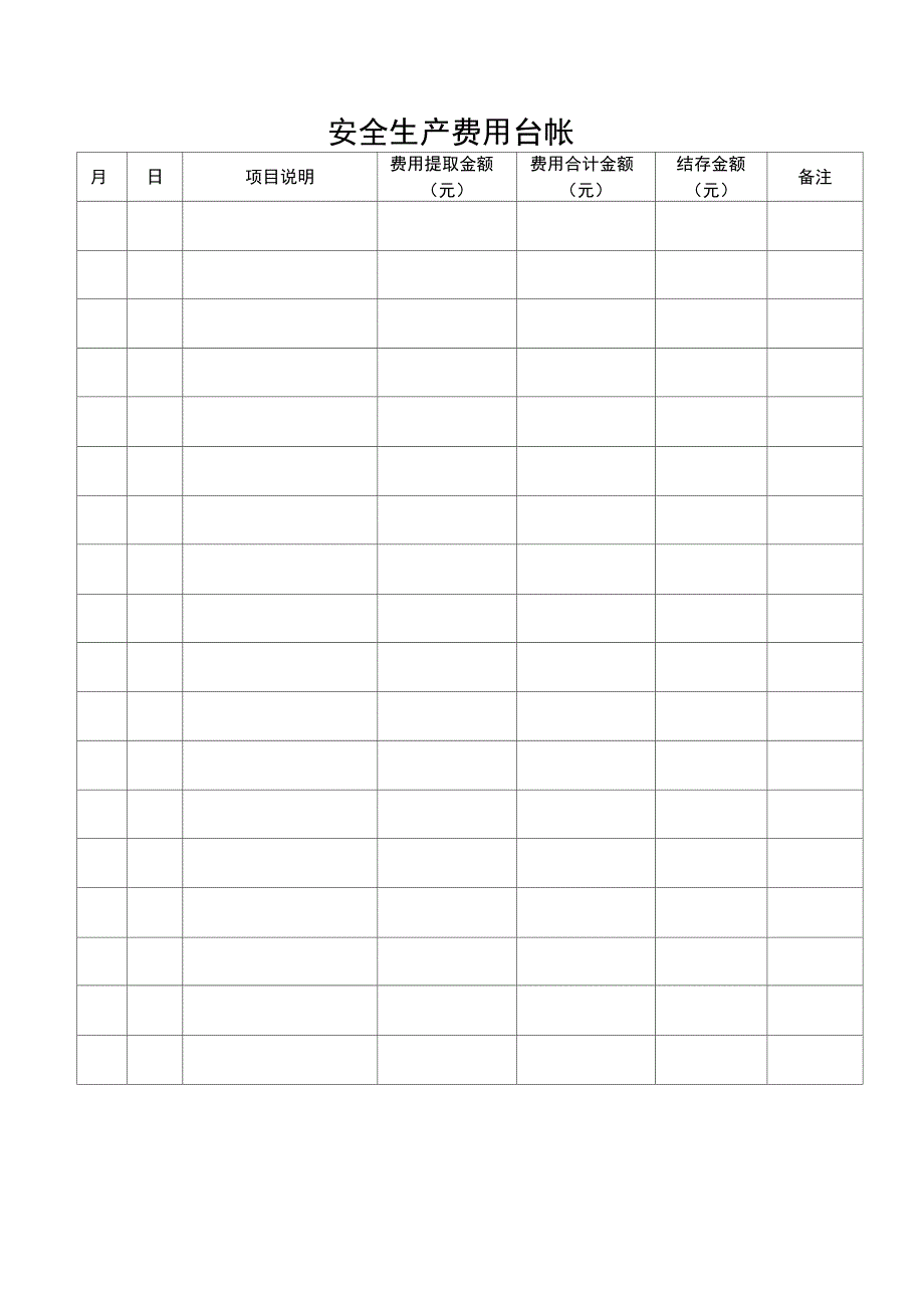 企业安全生产费用使用台账表_第2页