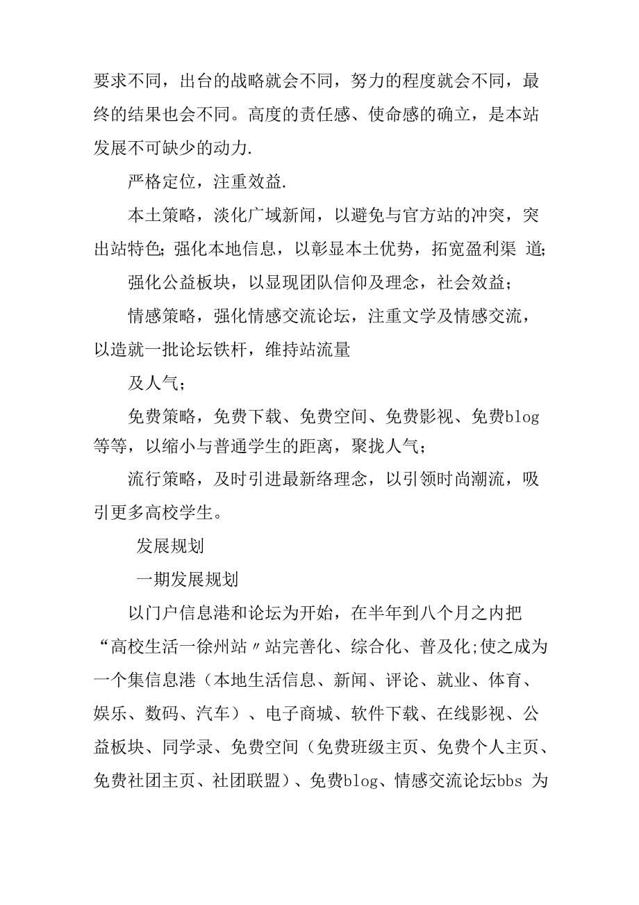 商业计划书执行总结_第5页