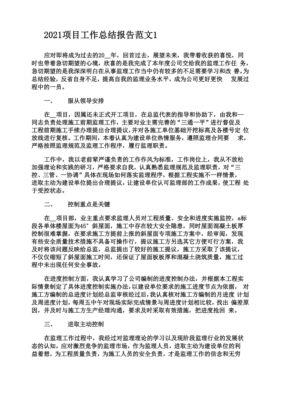 2021项目工作总结报告_第1页