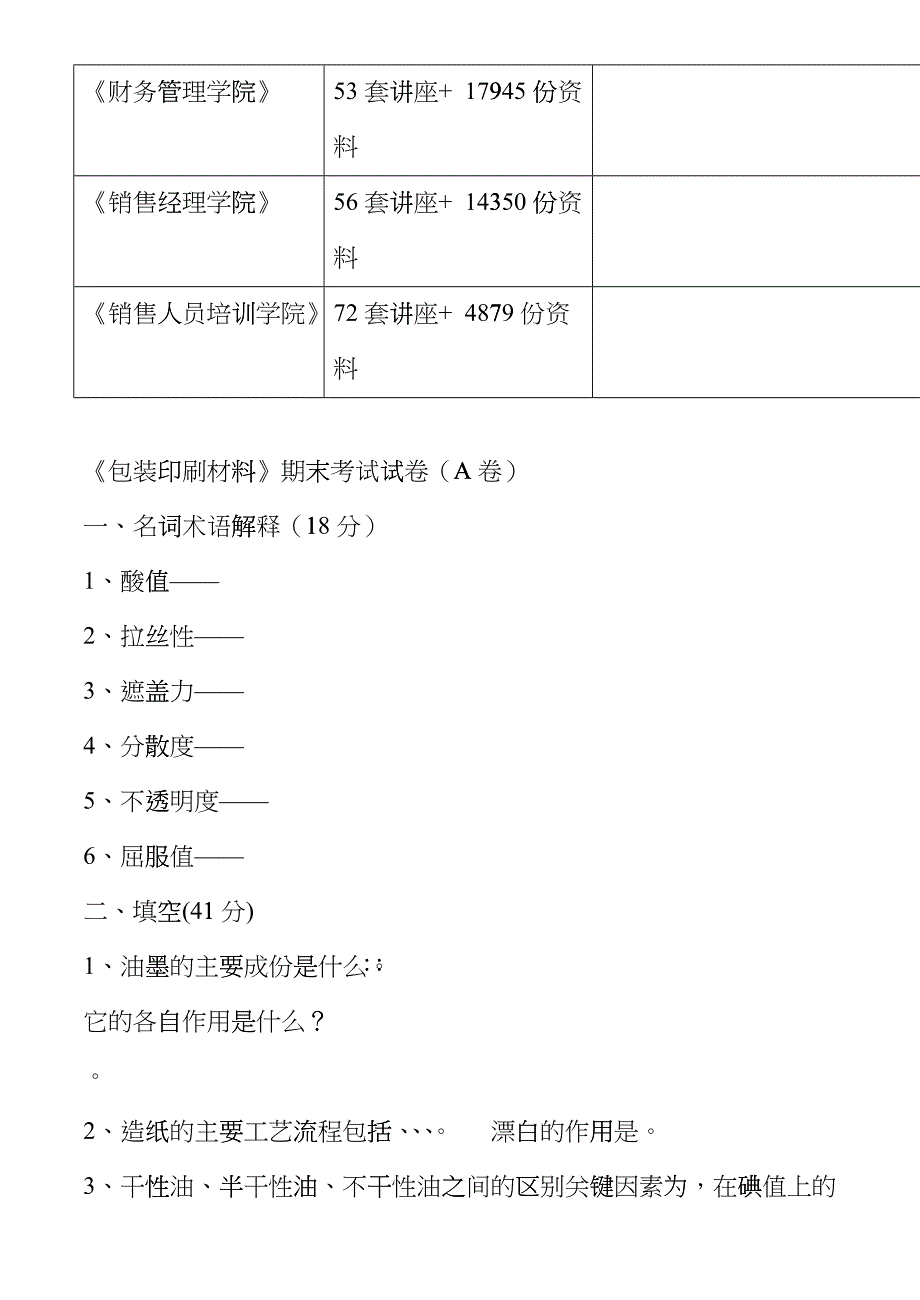 包装印刷包装印刷材料期末试题bbky_第2页