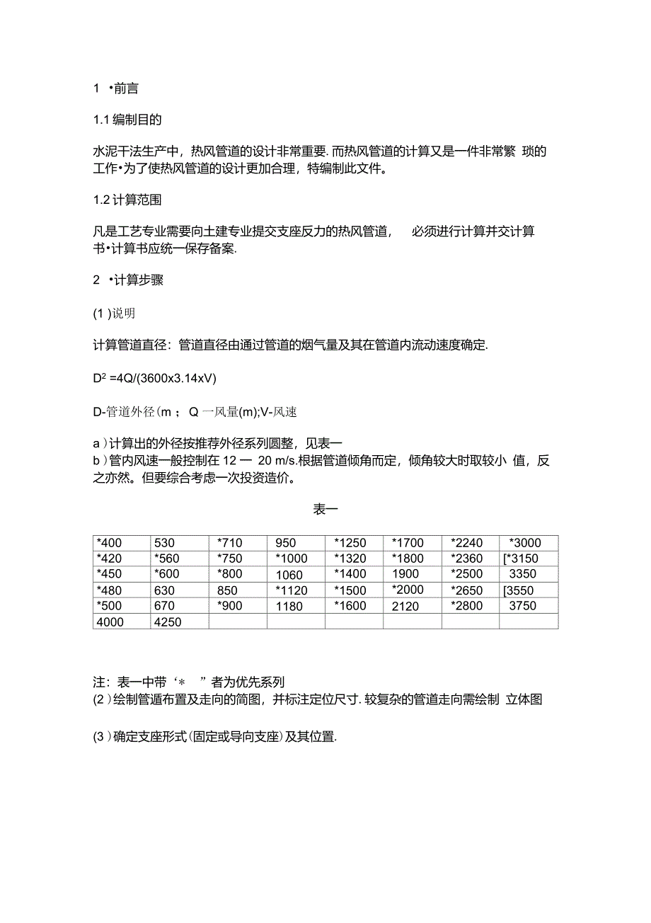 工艺热风管道计算规定_第1页