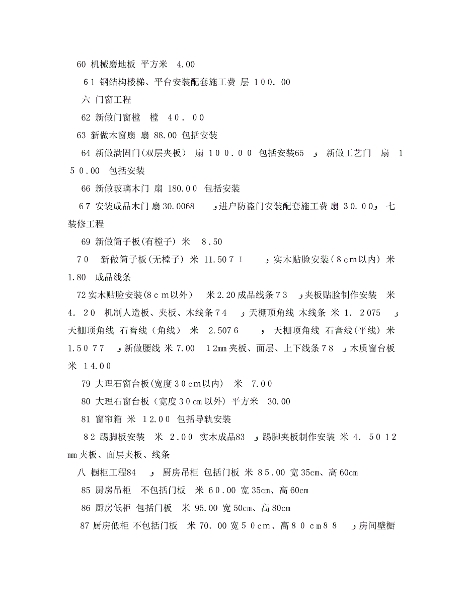 房屋装修预算清单_第3页