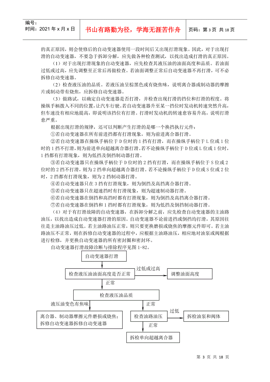 自动变速器典型故障的诊断与排除_第3页