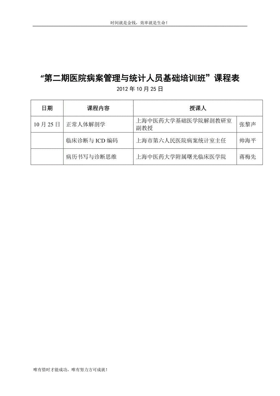 病案管理与医疗质量持续改进培训班课程表_第4页