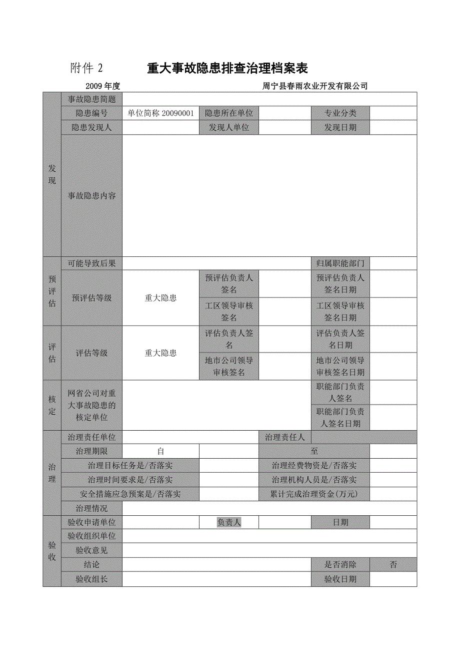 隐患排查治理档案表_第2页