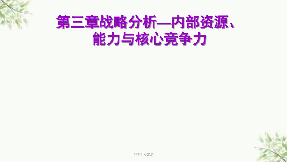 战略分析—资源能力与核心竞争力课件_第1页