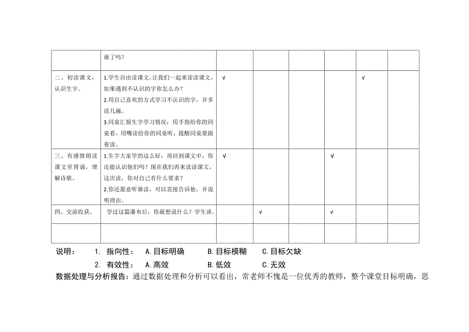 “生本高效语文课堂”观察量表(程丽)_第4页