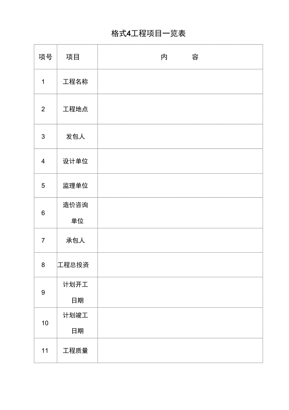 工程项目一览表68778_第1页