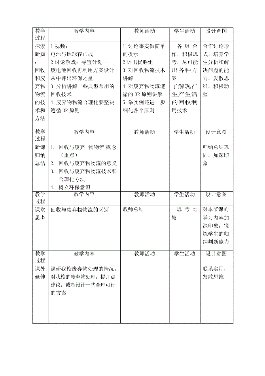 《回收与废弃物物流》教案_第3页