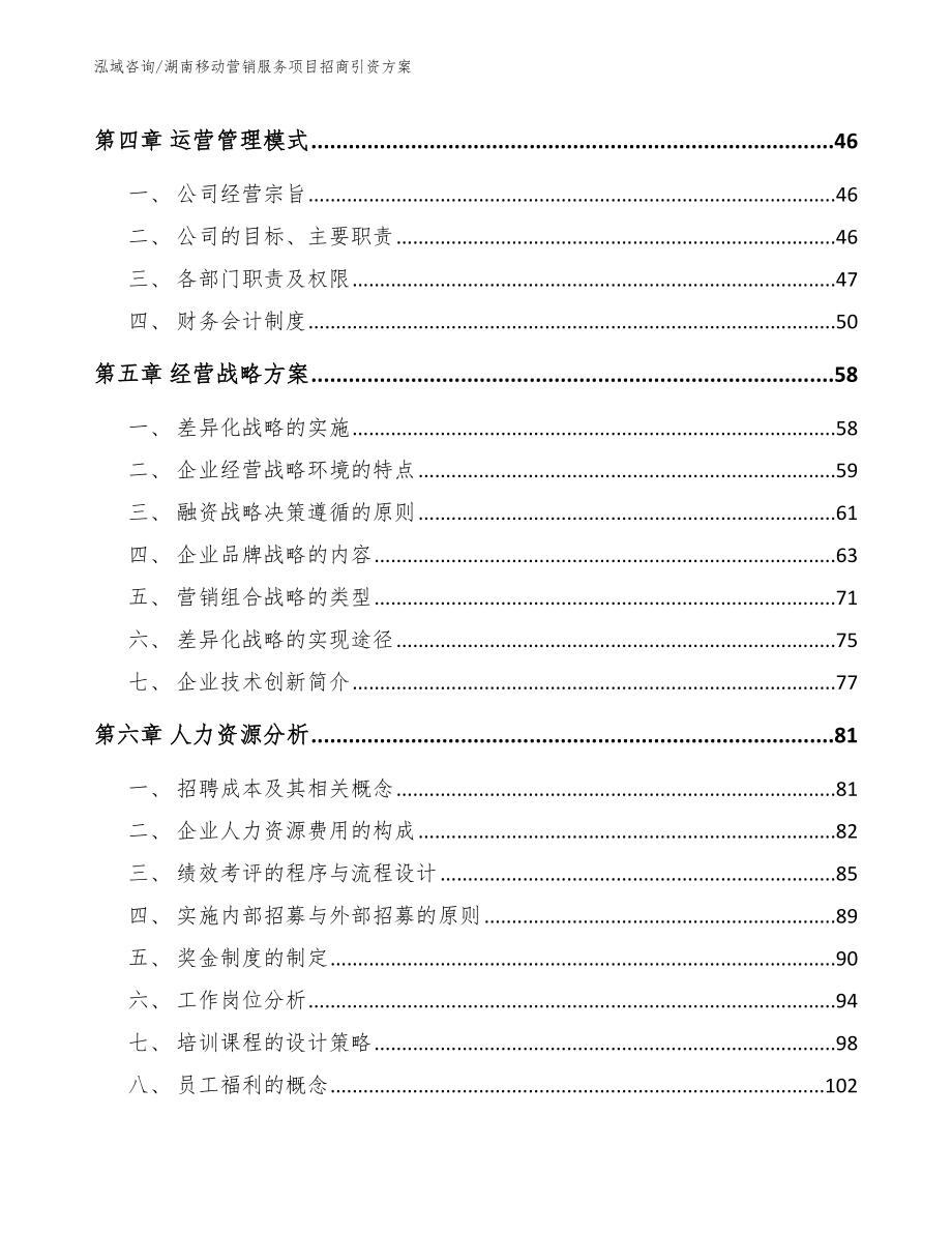 湖南移动营销服务项目招商引资方案_第2页