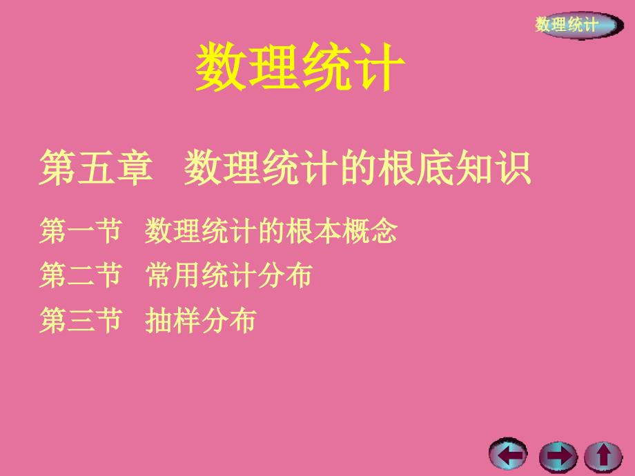 第一节数理统计的基本概念ppt课件_第1页