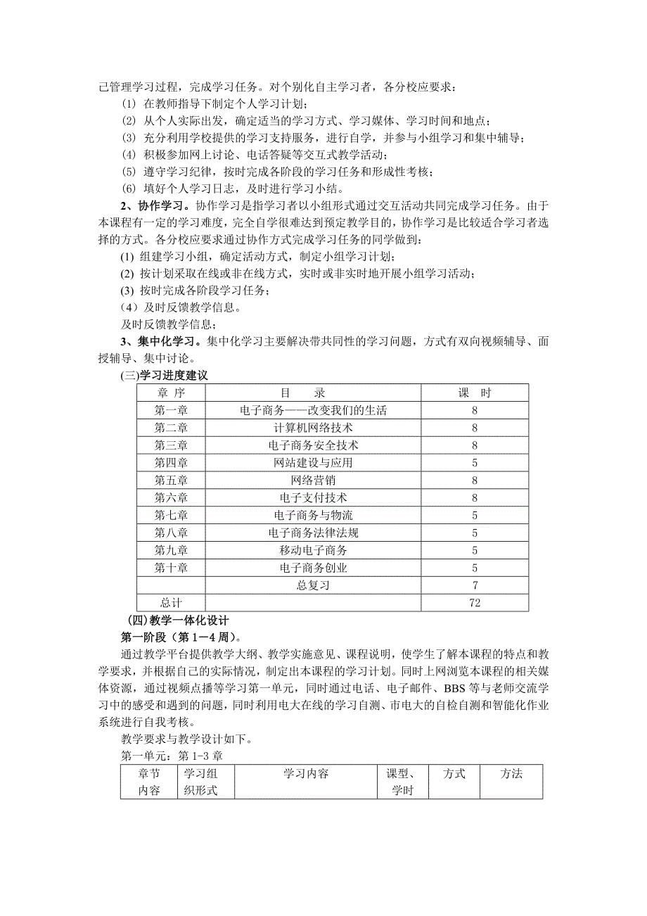 开放教育（本科）《电子商务概论》课程教学实施细则_第5页