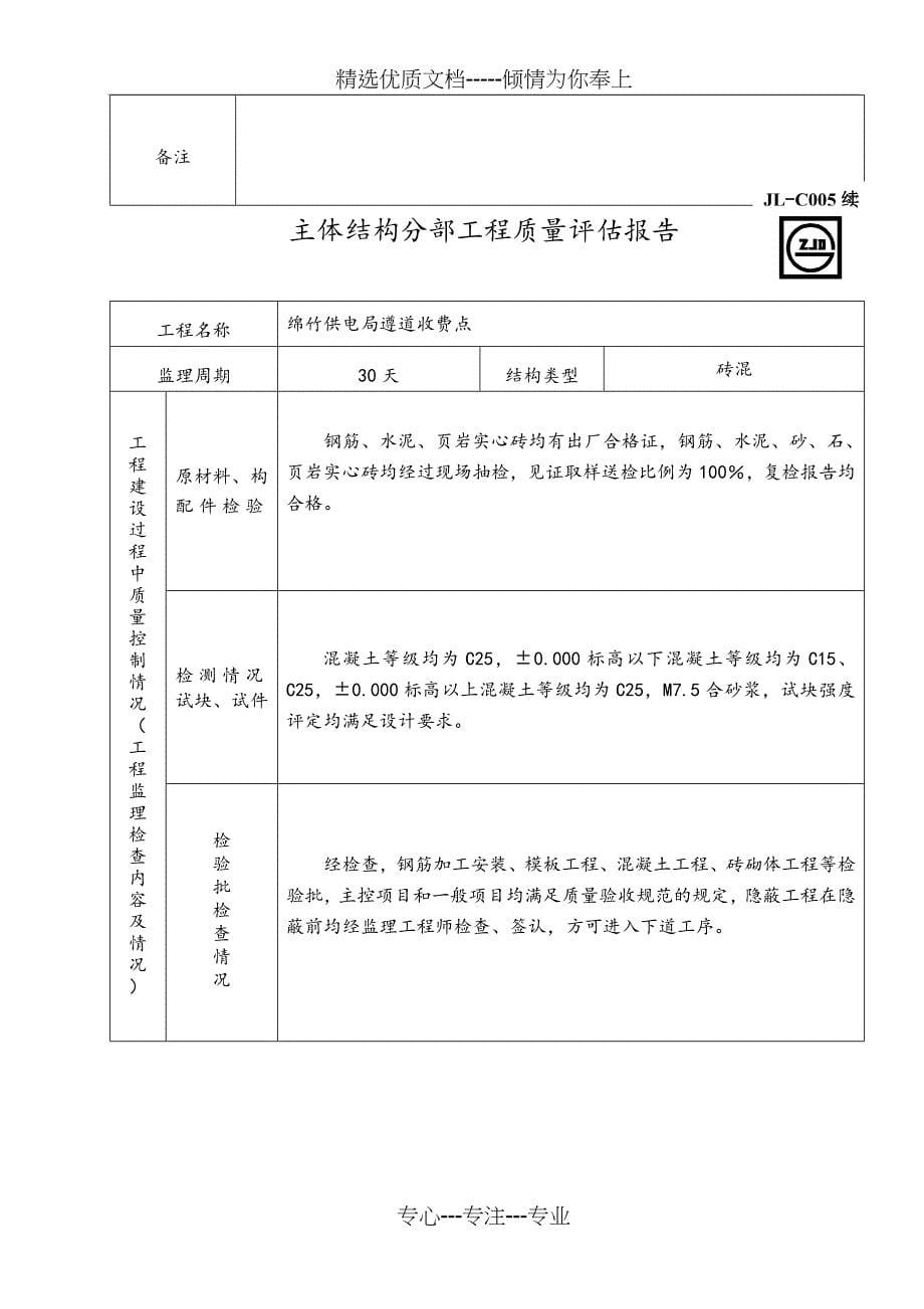 单位工程质量评估报告范例_第5页