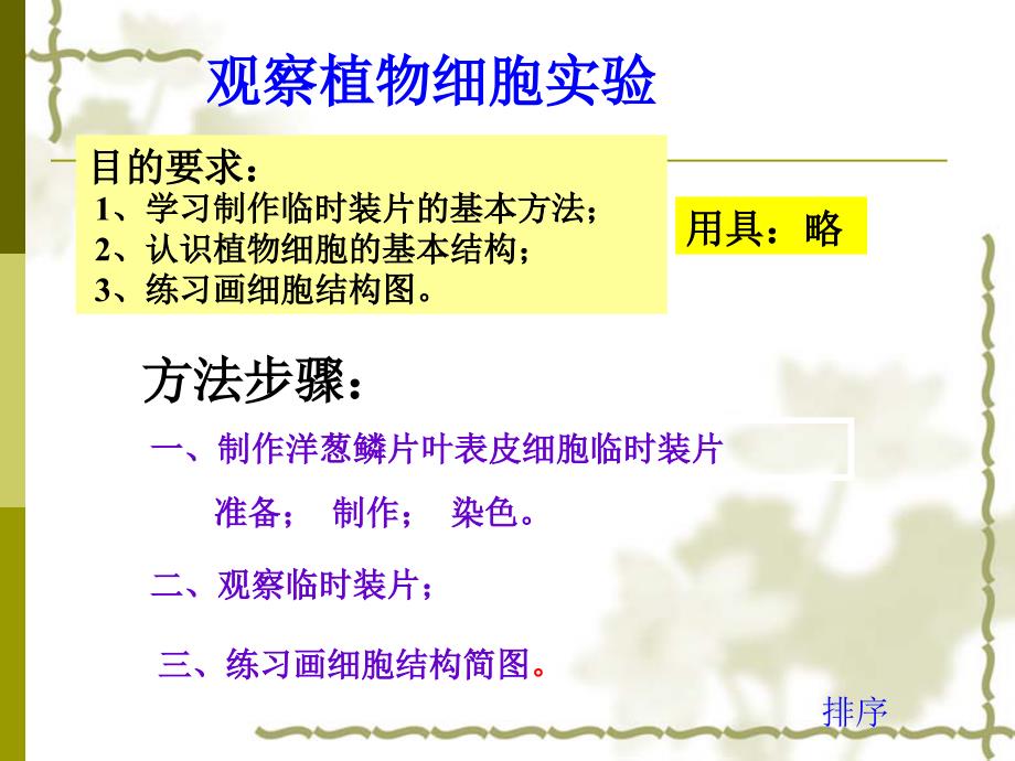 人教版七年级初一上册生物植物细胞和动物细胞PPT课件_第4页