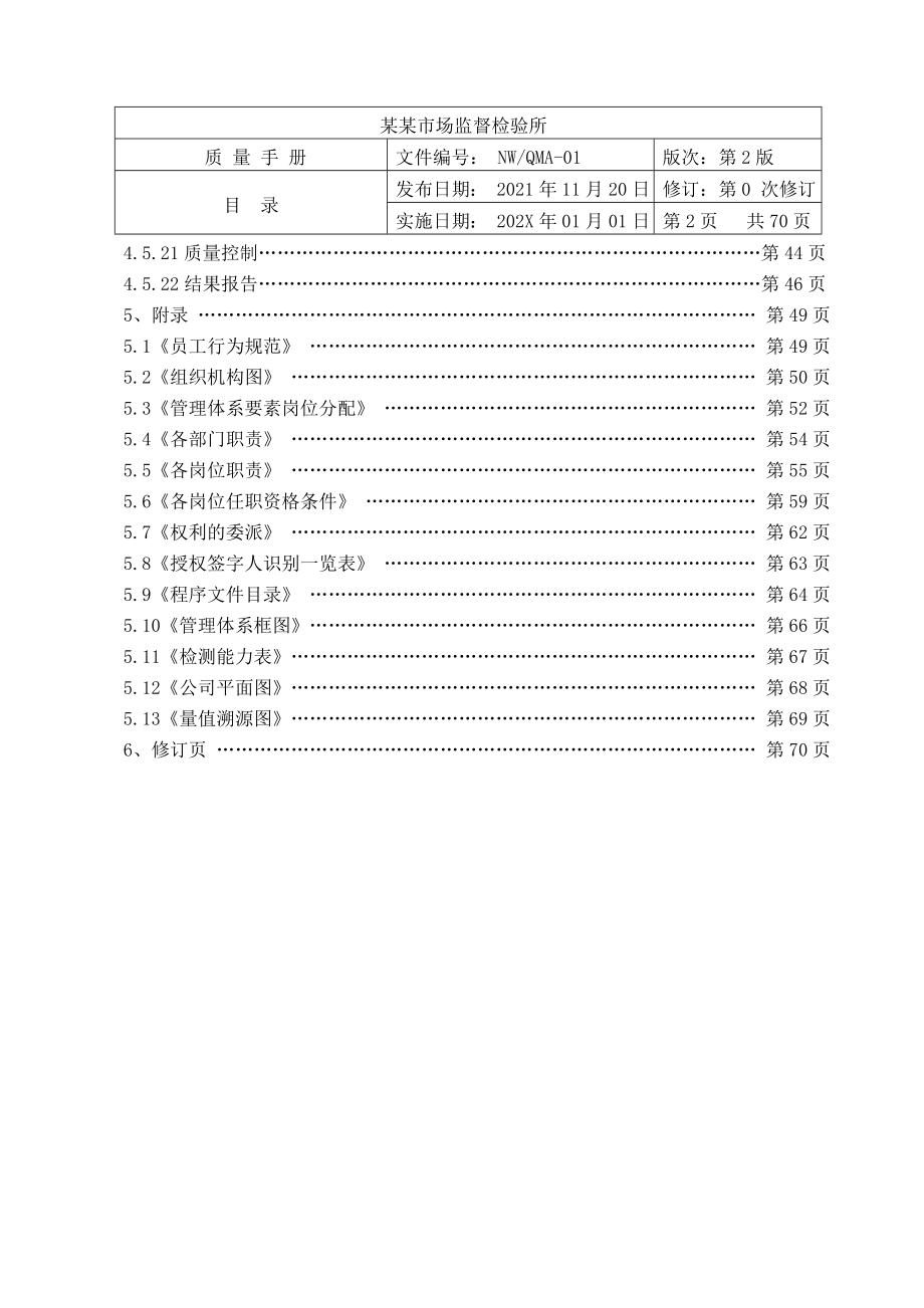 2021年版质量手册(检验检测机构资质认定评审准则2021年版)_第3页