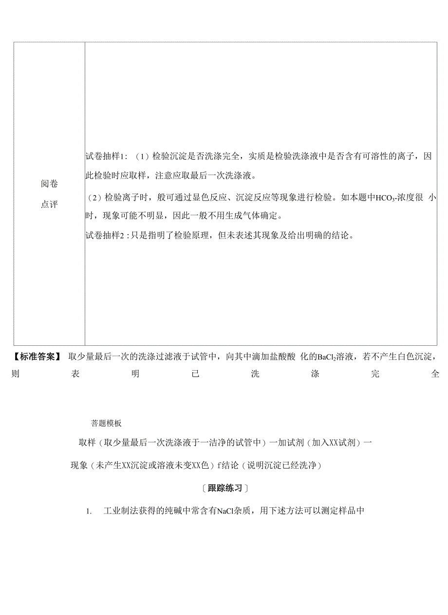 沉淀是否洗涤完全的判断_第2页