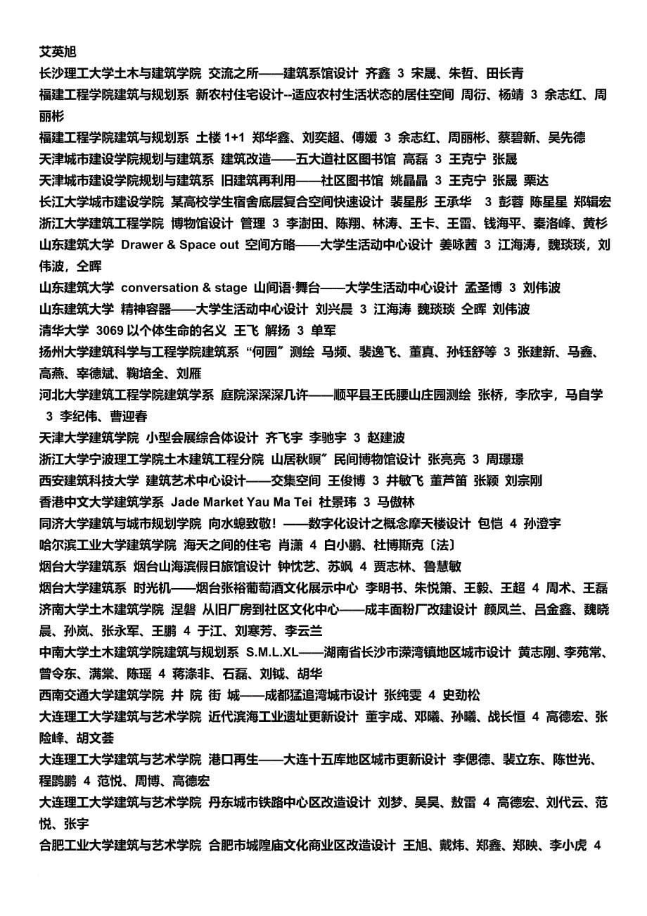 最新2022年全国大学生建筑设计作业评选与观摩评选结果_第5页