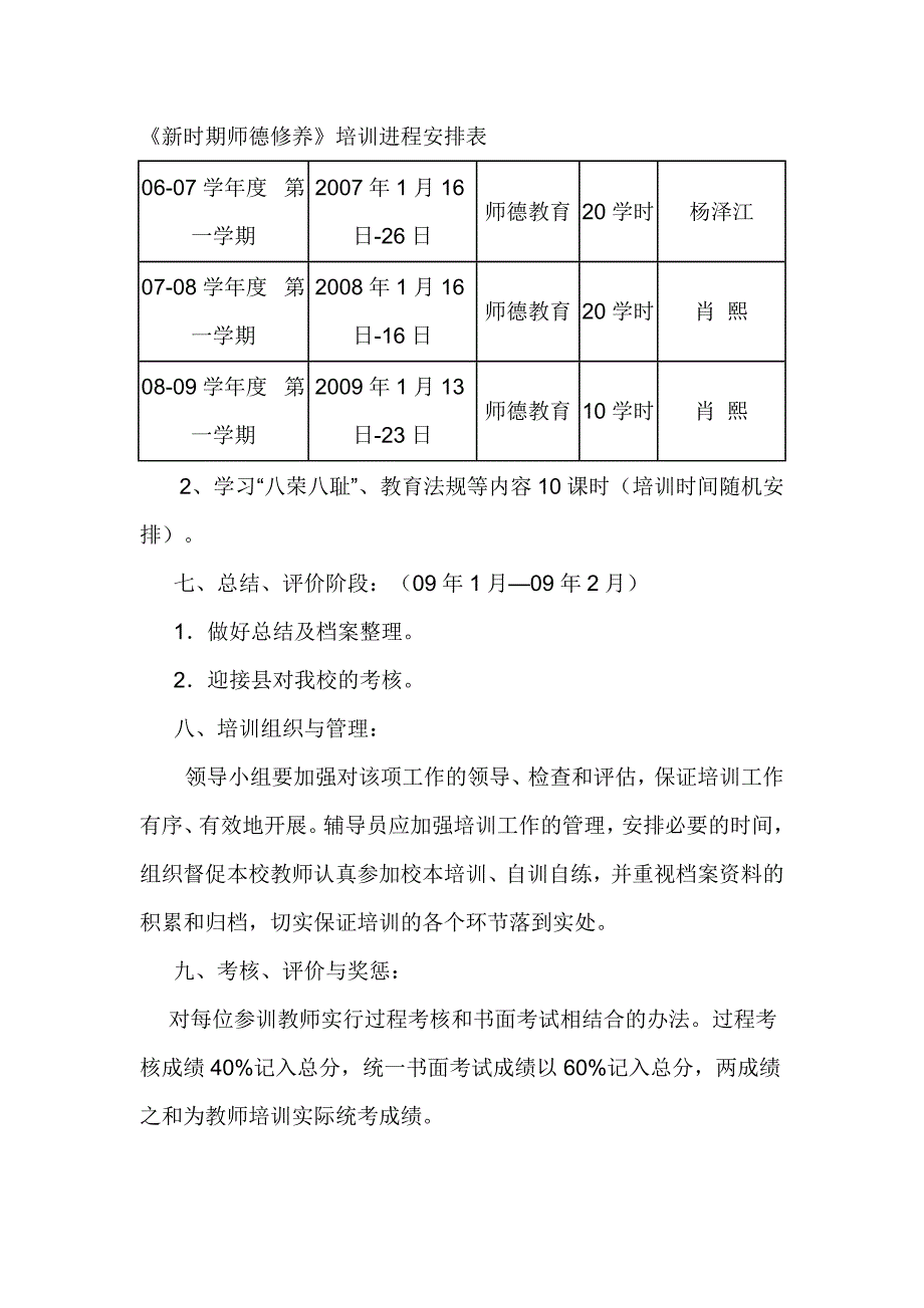 教师职业道德教育培训方案_第3页