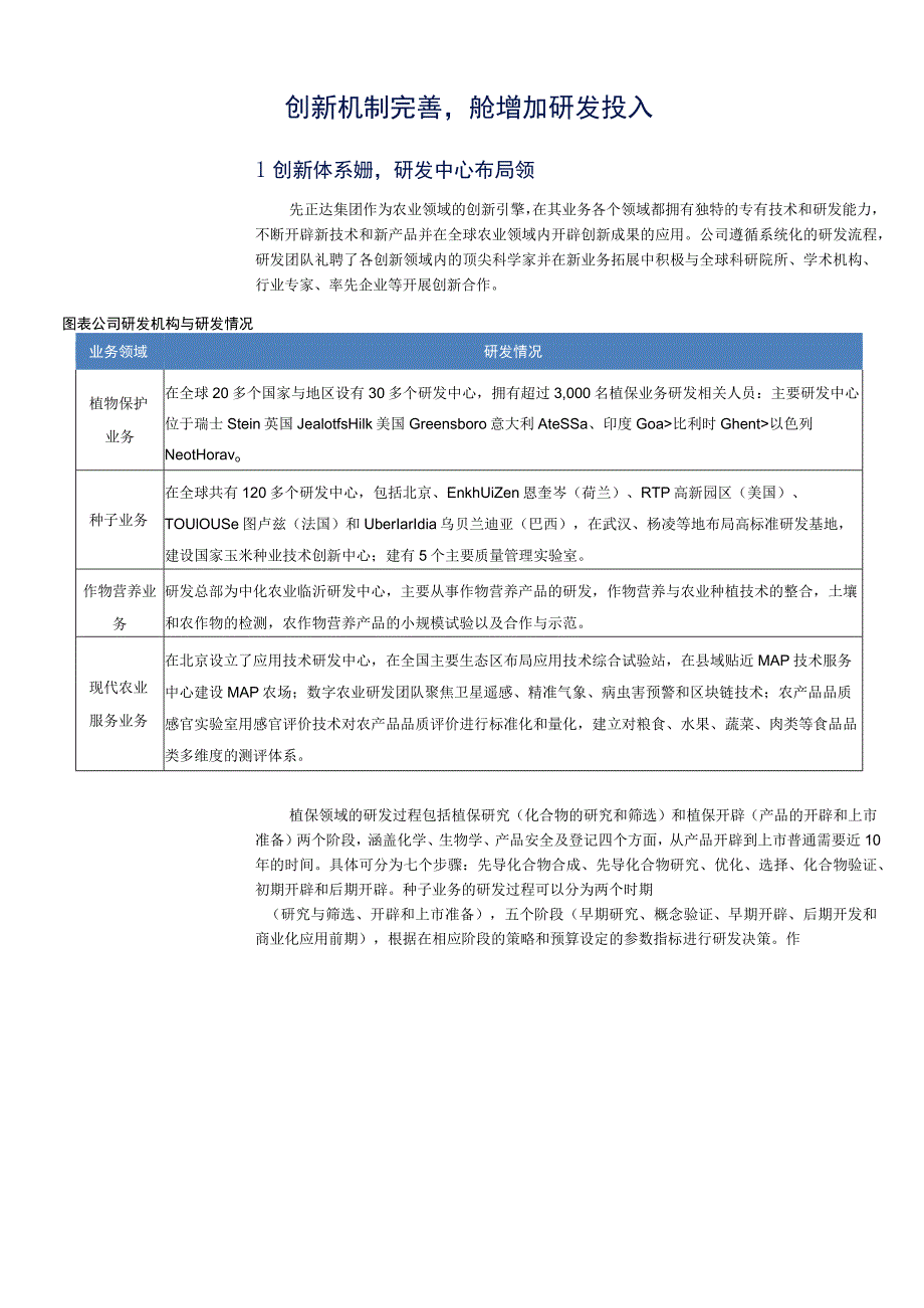 先正达研发优势分析及在研项目梳理_第1页