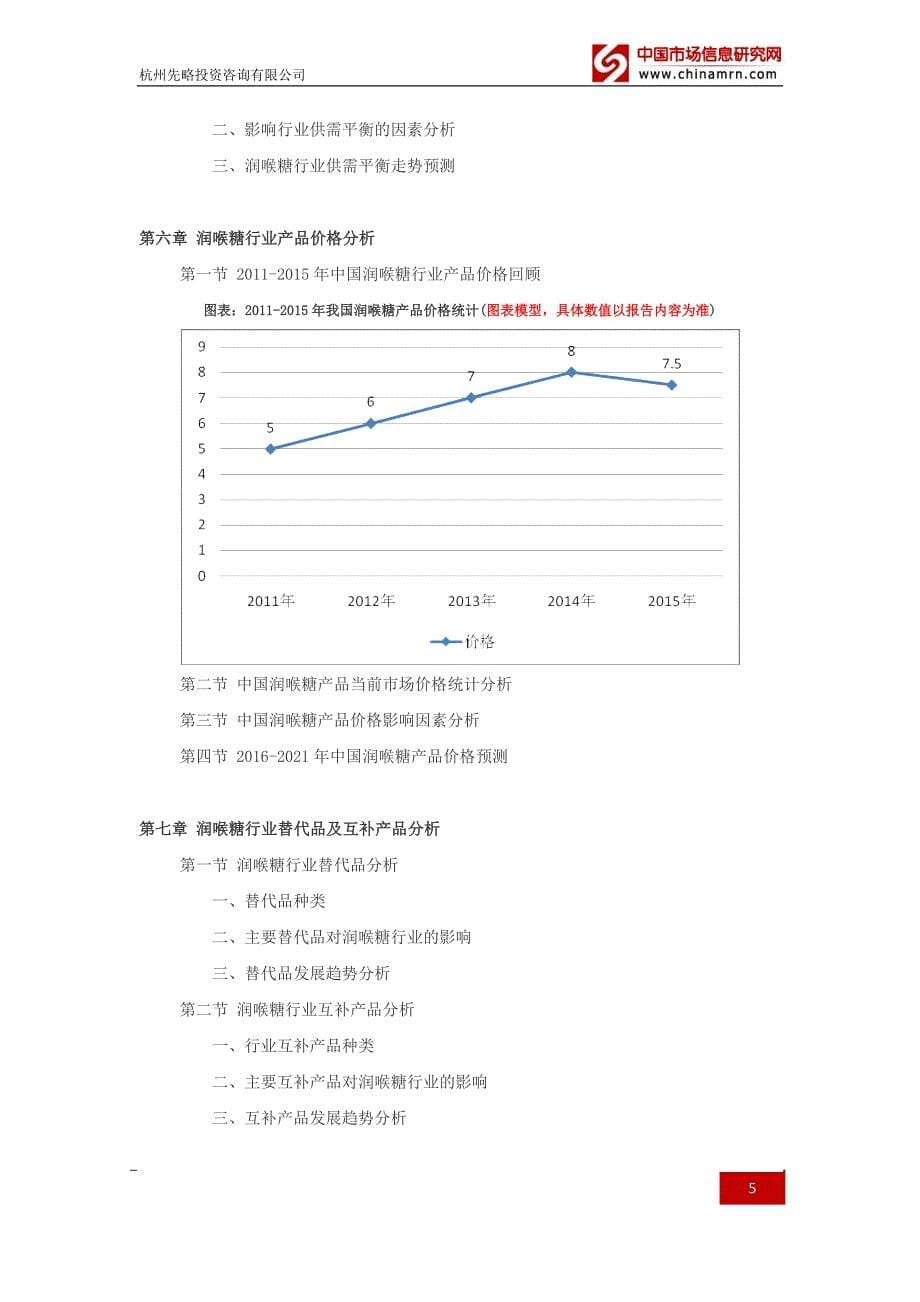 【最新】2016-2021年润喉糖行业深度调查及发展前景研究报告_第5页